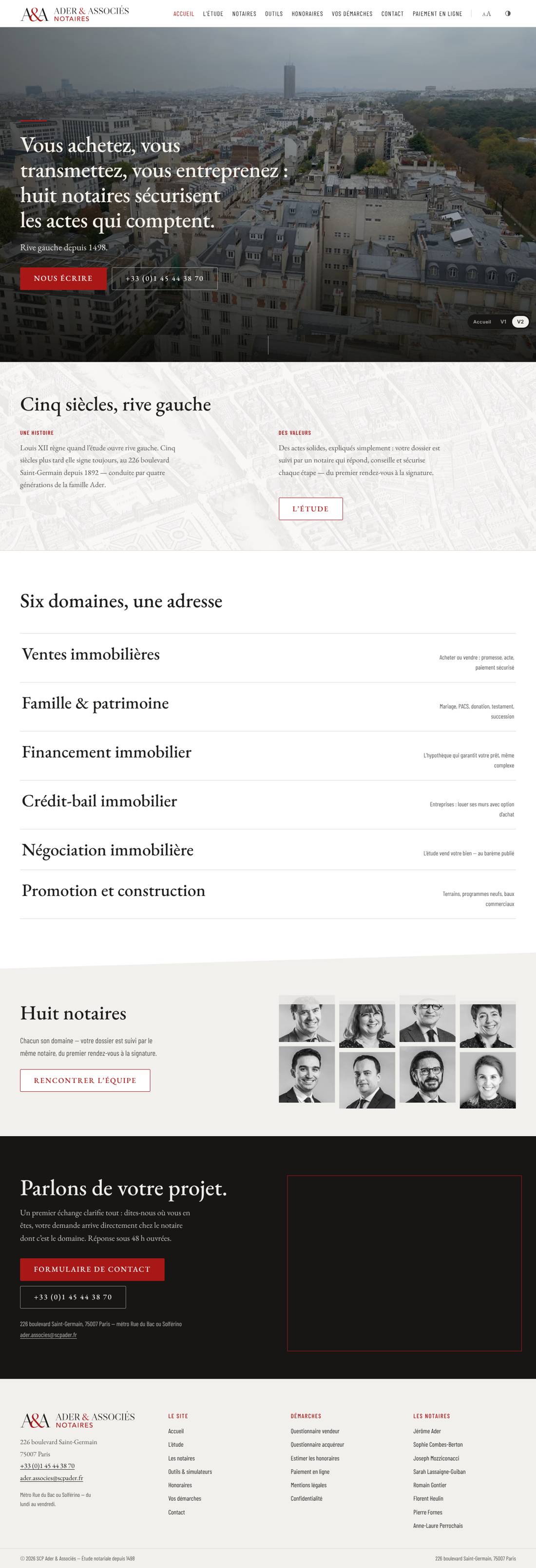Ader & Associés, version ordinateur